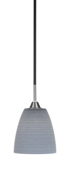 Paramount One Light Mini Pendant in Matte Black & Brushed Nickel (200|3401-MBBN-4072)