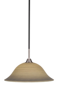 Paramount One Light Pendant in Matte Black & Brushed Nickel (200|3401-MBBN-602)