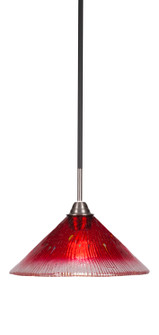 Paramount One Light Pendant in Matte Black & Brushed Nickel (200|3401-MBBN-706)