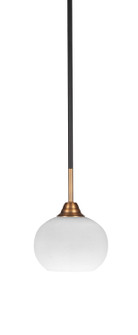 Paramount One Light Mini Pendant in Matte Black & Brass (200|3401-MBBR-212)