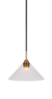 Paramount One Light Pendant in Matte Black & Brass (200|3401-MBBR-306)
