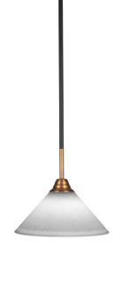 Paramount One Light Mini Pendant in Matte Black & Brass (200|3401-MBBR-314)