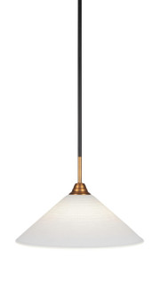 Paramount One Light Pendant in Matte Black & Brass (200|3401-MBBR-4011)
