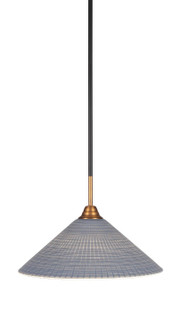 Paramount One Light Pendant in Matte Black & Brass (200|3401-MBBR-4012)