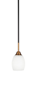 Paramount One Light Mini Pendant in Matte Black & Brass (200|3401-MBBR-4021)