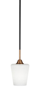 Paramount One Light Mini Pendant in Matte Black & Brass (200|3401-MBBR-4031)
