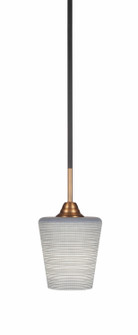 Paramount One Light Mini Pendant in Matte Black & Brass (200|3401-MBBR-4032)