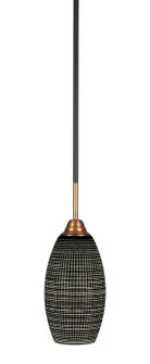 Paramount One Light Mini Pendant in Matte Black & Brass (200|3401-MBBR-4049)