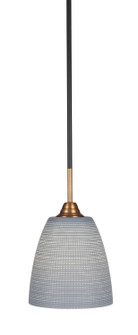 Paramount One Light Mini Pendant in Matte Black & Brass (200|3401-MBBR-4072)