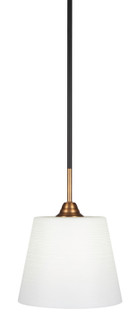 Paramount One Light Pendant in Matte Black & Brass (200|3401-MBBR-4081)