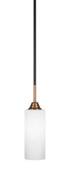 Paramount One Light Mini Pendant in Matte Black & Brass (200|3401-MBBR-4091)