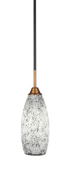Paramount One Light Mini Pendant in Matte Black & Brass (200|3401-MBBR-416)
