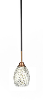 Paramount One Light Mini Pendant in Matte Black & Brass (200|3401-MBBR-5054)