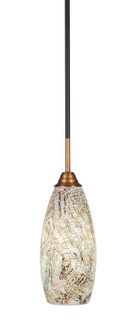 Paramount One Light Mini Pendant in Matte Black & Brass (200|3401-MBBR-5064)