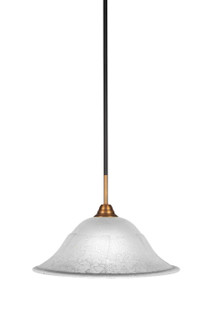 Paramount One Light Pendant in Matte Black & Brass (200|3401-MBBR-53615)