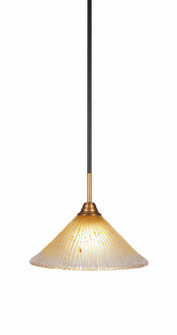 Paramount One Light Pendant in Matte Black & Brass (200|3401-MBBR-700)