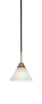 Paramount One Light Mini Pendant in Matte Black & Brass (200|3401-MBBR-7145)
