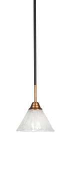 Paramount One Light Mini Pendant in Matte Black & Brass (200|3401-MBBR-7195)