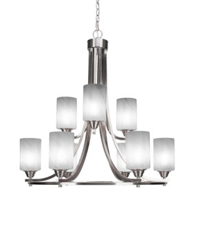 Paramount Nine Light Chandelier in Brushed Nickel (200|3409-BN-3001)