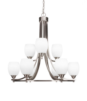 Paramount Nine Light Chandelier in Brushed Nickel (200|3409-BN-4021)