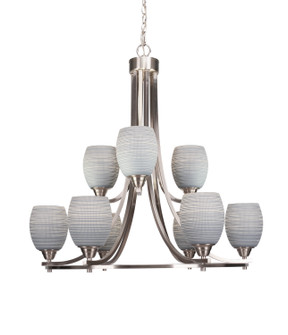 Paramount Nine Light Chandelier in Brushed Nickel (200|3409-BN-4022)
