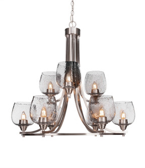 Paramount Nine Light Chandelier in Brushed Nickel (200|3409-BN-4812)