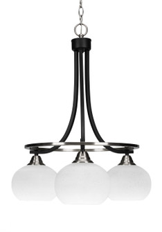 Paramount Three Light Chandelier in Matte Black & Brushed Nickel (200|3413-MBBN-212)