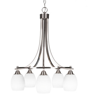 Paramount Five Light Chandelier in Brushed Nickel (200|3415-BN-4021)