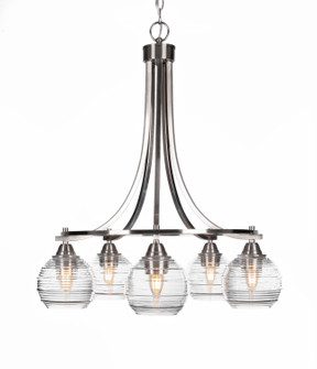 Paramount Five Light Chandelier in Brushed Nickel (200|3415-BN-5110)