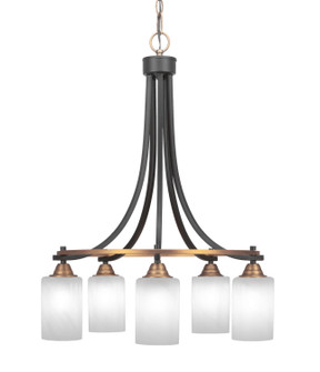 Paramount Five Light Chandelier in Matte Black & Brass (200|3415-MBBR-3001)
