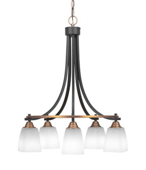 Paramount Five Light Chandelier in Matte Black & Brass (200|3415-MBBR-460)