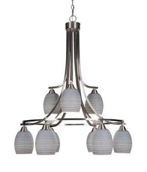Paramount Nine Light Chandelier in Brushed Nickel (200|3419-BN-4022)