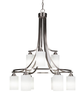 Paramount Nine Light Chandelier in Brushed Nickel (200|3419-BN-4061)
