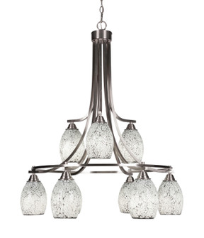 Paramount Nine Light Chandelier in Brushed Nickel (200|3419-BN-4165)