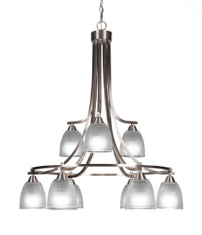 Paramount Nine Light Chandelier in Brushed Nickel (200|3419-BN-500)