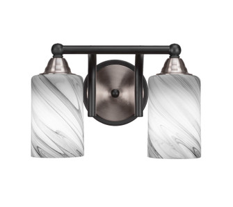 Paramount Two Light Bath Bar in Matte Black & Brushed Nickel (200|3422-MBBN-3009)