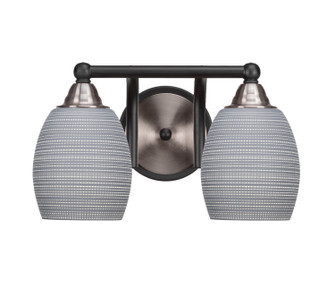 Paramount Two Light Bath Bar in Matte Black & Brushed Nickel (200|3422-MBBN-4022)