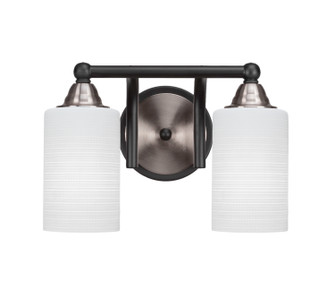 Paramount Two Light Bath Bar in Matte Black & Brushed Nickel (200|3422-MBBN-4061)