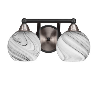 Paramount Two Light Bath Bar in Matte Black & Brushed Nickel (200|3422-MBBN-4109)