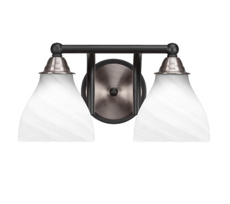 Paramount Two Light Bath Bar in Matte Black & Brushed Nickel (200|3422-MBBN-4761)