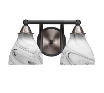 Paramount Two Light Bath Bar in Matte Black & Brushed Nickel (200|3422-MBBN-4769)