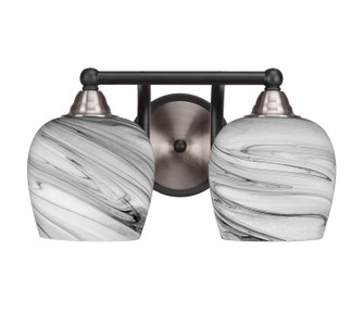 Paramount Two Light Bath Bar in Matte Black & Brushed Nickel (200|3422-MBBN-4819)