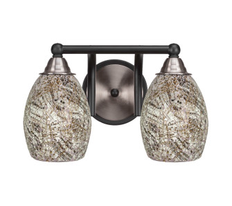 Paramount Two Light Bath Bar in Matte Black & Brushed Nickel (200|3422-MBBN-5054)