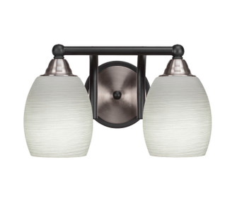 Paramount Two Light Bath Bar in Matte Black & Brushed Nickel (200|3422-MBBN-615)