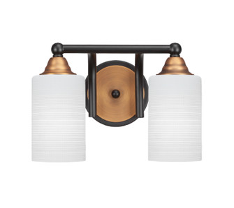 Paramount Two Light Bath Bar in Matte Black & Brass (200|3422-MBBR-4061)
