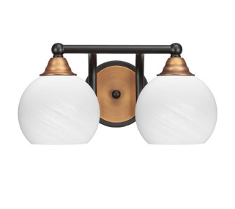 Paramount Two Light Bath Bar in Matte Black & Brass (200|3422-MBBR-4101)