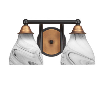 Paramount Two Light Bath Bar in Matte Black & Brass (200|3422-MBBR-4769)