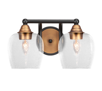 Paramount Two Light Bath Bar in Matte Black & Brass (200|3422-MBBR-4810)