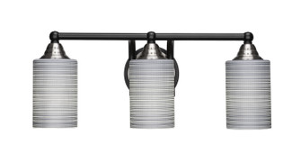 Paramount Three Light Bath Bar in Matte Black & Brushed Nickel (200|3423-MBBN-4062)