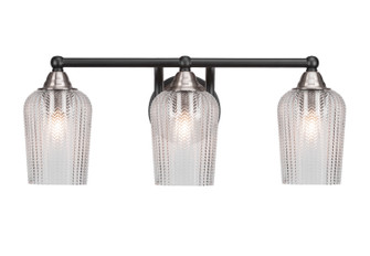 Paramount Three Light Bath Bar in Matte Black & Brushed Nickel (200|3423-MBBN-4250)